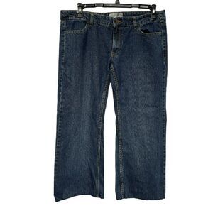 Tex by Max Azria Wide Leg Cotton Ankle Jeans Sz 12 Front & Back Pockets Med Wash